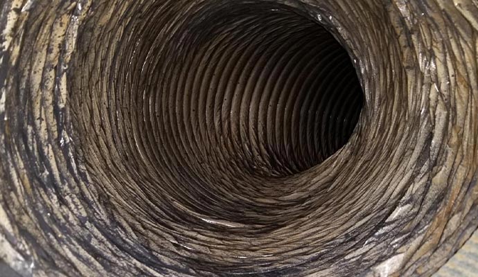 Interior of a dirty duct