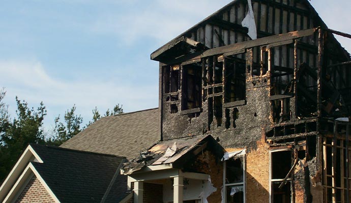Burnt property