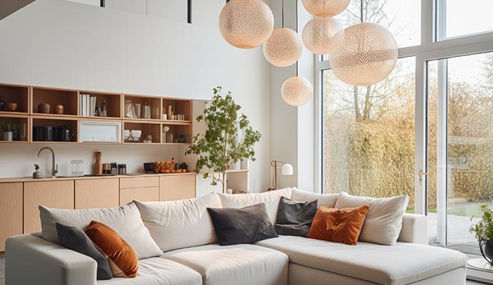 Clean furniture in living room