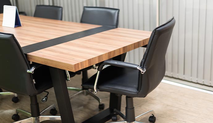 Cleaned commercial chairs