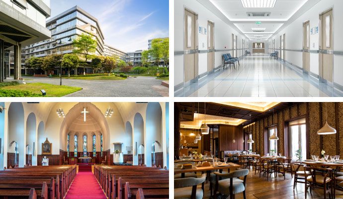 Collage of different types of commercial property