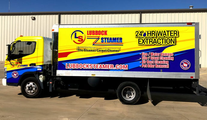 Lubbock Steamer Restoration & Cleaning service van