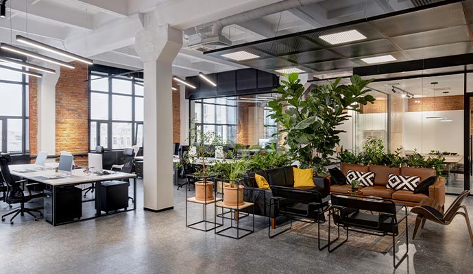 Commercial space interior