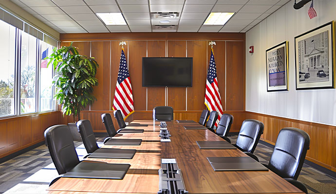 Conference room in a government office