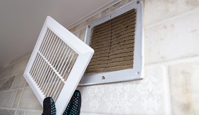Dirty air vent filter replacement Dirty air vent filter replacement