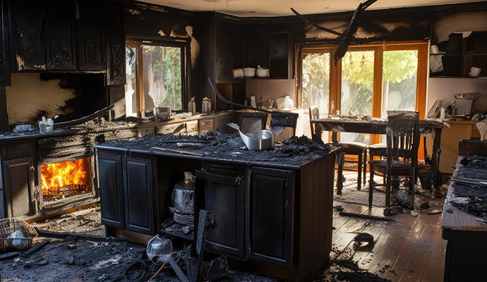 Fire damaged property