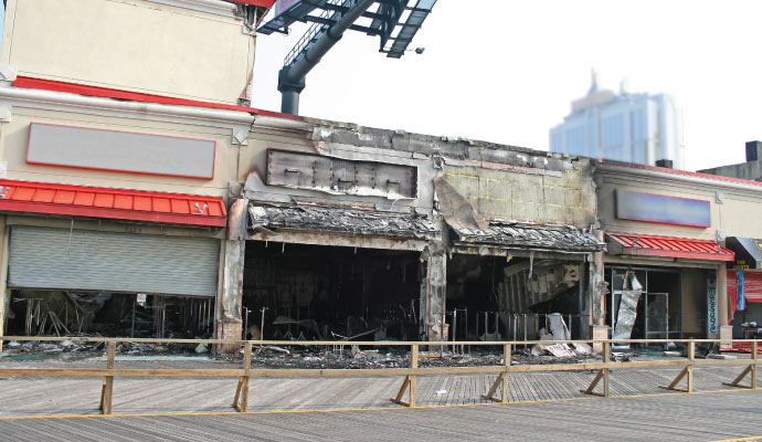 fire damaged commercial property
