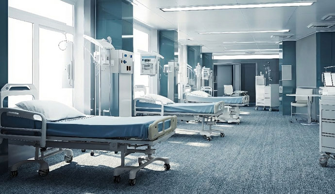 Modern hospital room interior