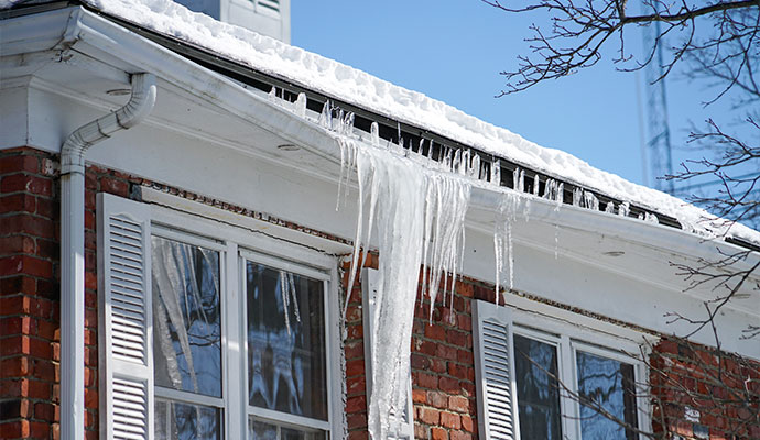 Ice damaged roof
