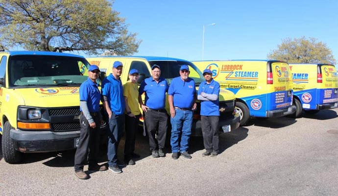 Lubbock Steamer service team and their vehicles