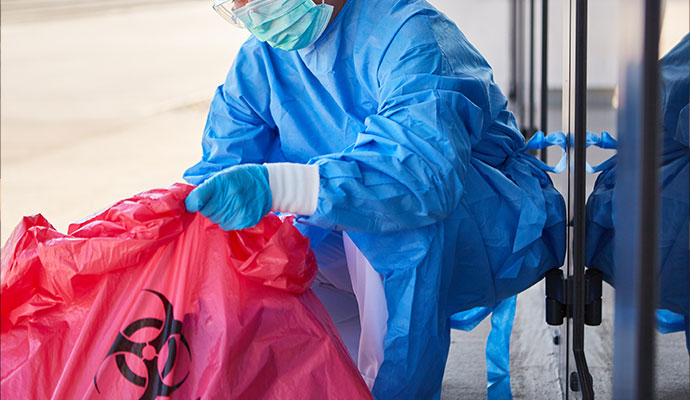 Biohazard waste disposal and cleanup services