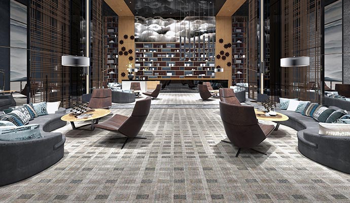 Luxury hotel lobby lounge interior