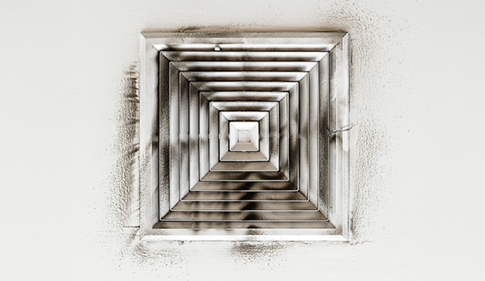Smoke damaged air vent