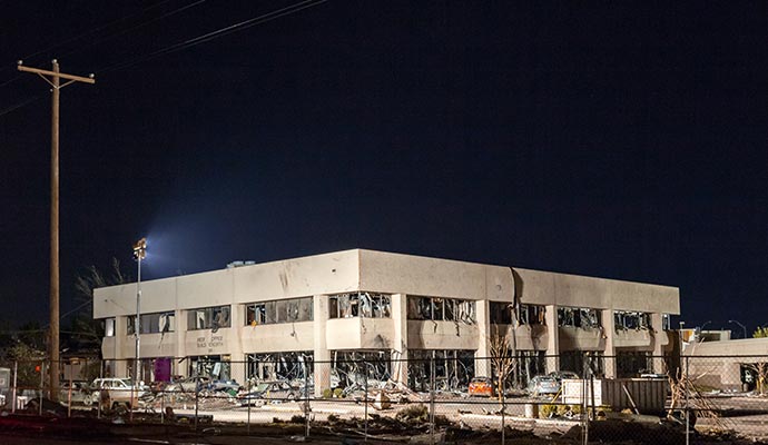 Storm damaged hotel Storm damaged hotel