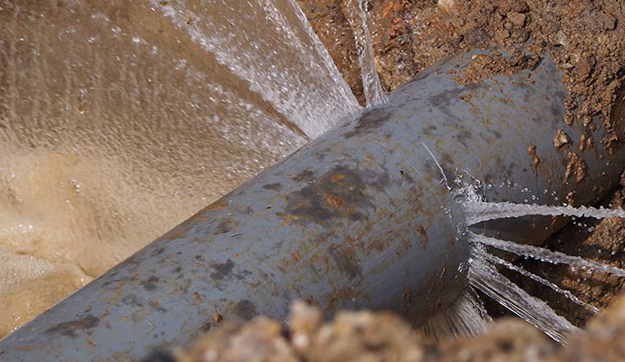 Water pipe break
