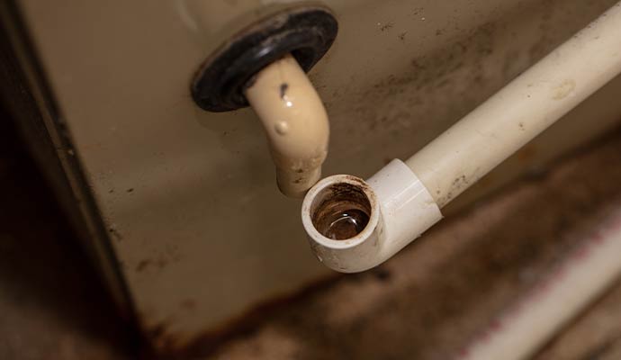 AC drain line leak