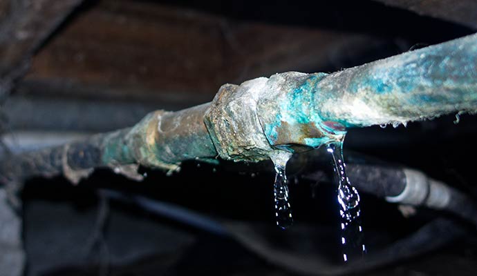 Leaky water pipe.