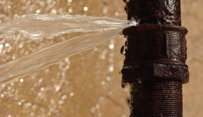 Water Leakage from broken pipe